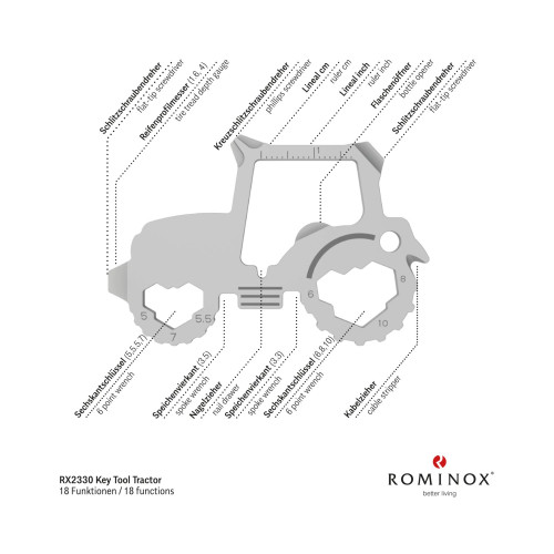 Rominox Višenamjenski alat Traktor, 18 funkcija