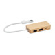 Bambusov USB koncentrator s 3 priključka 