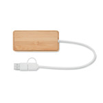 Bambusov USB koncentrator s 3 priključka 